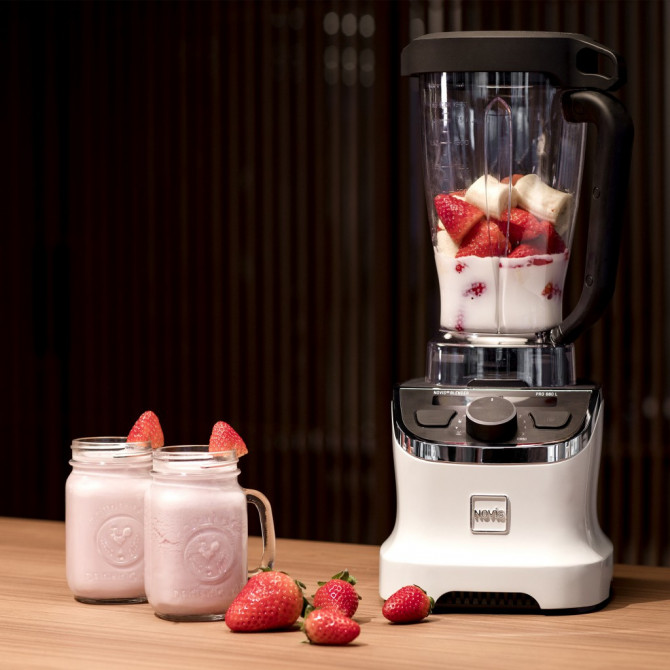 NOVIS Pro 880L blenderis, kreminis – didelė talpa, puikiai tinka didesniems receptams ir šeimos patiekalams.