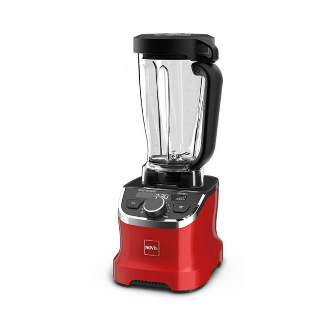 NOVIS Pro 880L blenderis, raudonas – galingas variklis, puikiai maišo net kietus ingredientus, užtikrina tolygų rezultatą.