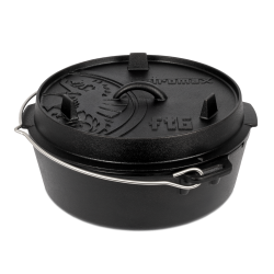PETROMAX ketaus puodas Dutch Oven ft6 su plokščiu dugnu 5,5l