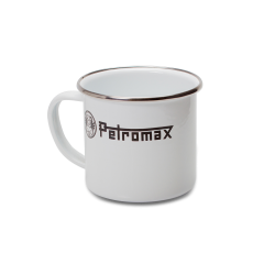PETROMAX emaliuoto plieno puodelis, baltas