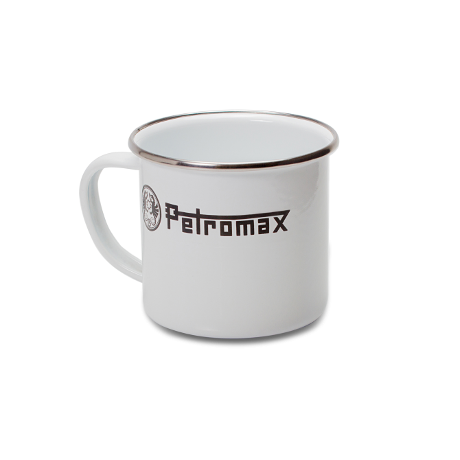 PETROMAX emaliuoto plieno puodelis, baltas