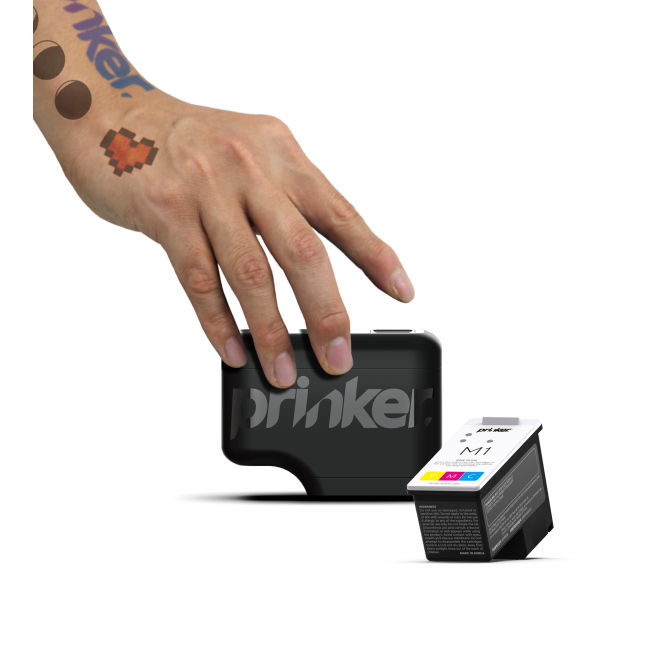 PRINKER M Laikinųjų tatuiruočių prietaisas su kosmetiniais dažais, spalvota