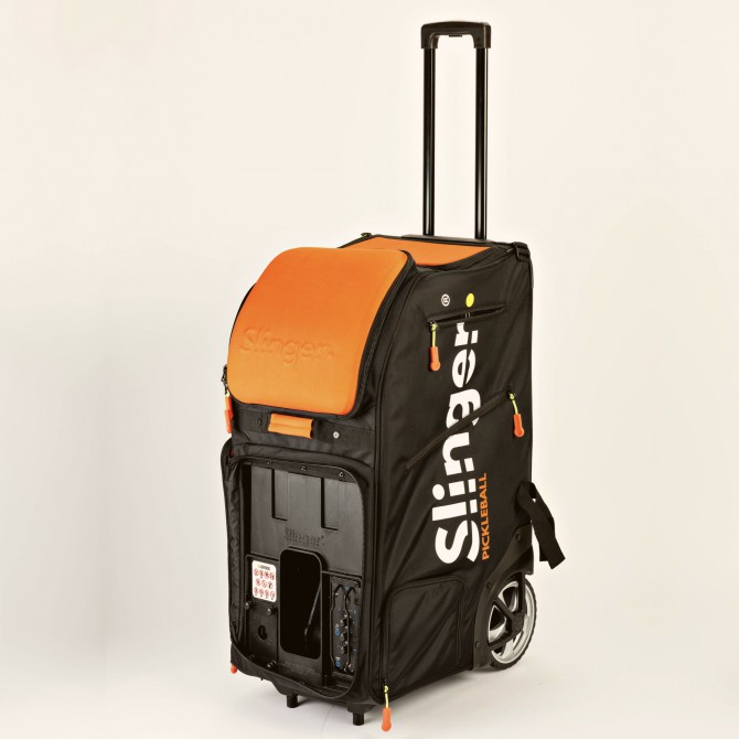Slinger Bag piklbolo treniruoklis, kompaktiškas treniruočių įrenginys su ilgalaikiu akumuliatoriumi, patogus įrankis asmeninėms piklbolo treniruotėms