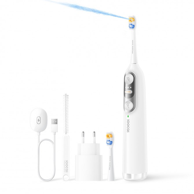 SOOCAS NEOS II 2-in-1 Elektrinis dantų šepetėlis su irigatorium, Pearl White