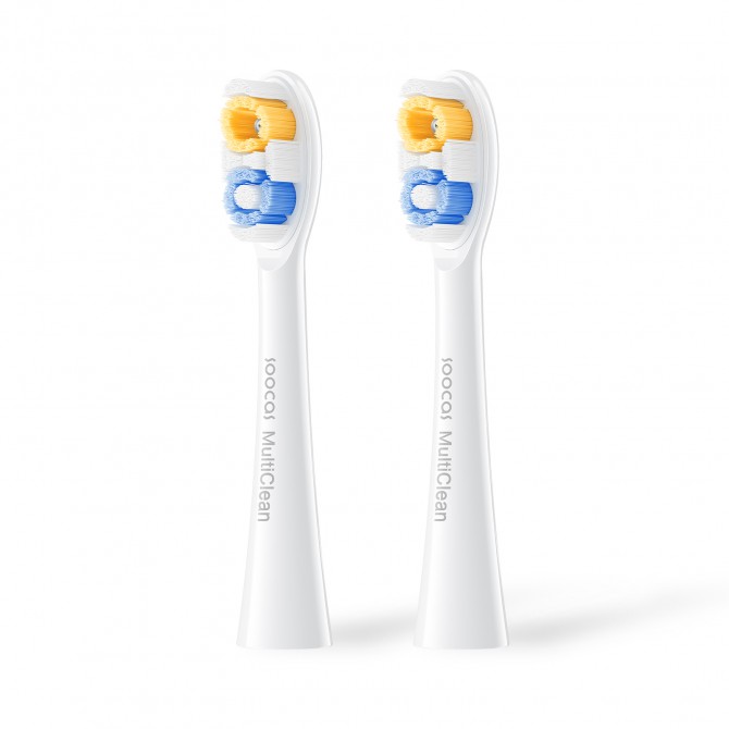 SOOCAS NEOS II keičiamos šepetėlio galvutės, Pearl White (2 vnt.)