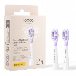 SOOCAS NEOS II Keičiama šepetėlio galvutė Ultra Soft, White (2 galvutės pakuotėje)