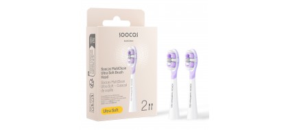 SOOCAS NEOS II Keičiama šepetėlio galvutė Ultra Soft, White (2 galvutės pakuotėje)