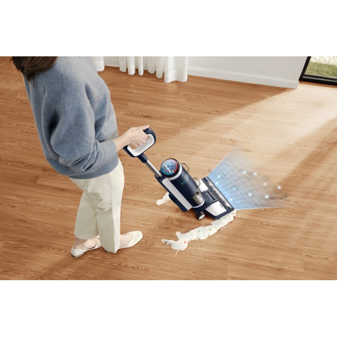 TINECO FLOOR ONE S3 Extreme belaidis grindų plovimo prietaisas - Šviesus LED ekranas, aiškūs indikatoriai režimams, automatinis nešvarumų jutiklis, optimizuotas siurbimo režimas, patvari konstrukcija