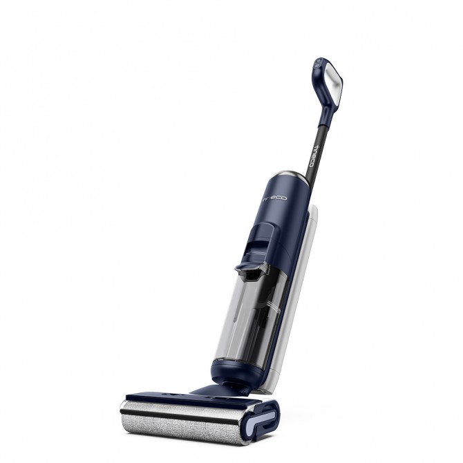 TINECO FLOOR ONE S6 PET belaidis grindų plovimo prietaisas - Juodas ir sidabrinis spalvų derinys, aiškus ekranas su valdymo mygtukais, efektyvus plaukų ir dėmių šalinimas, lengvas manevravimas, patvari konstrukcija