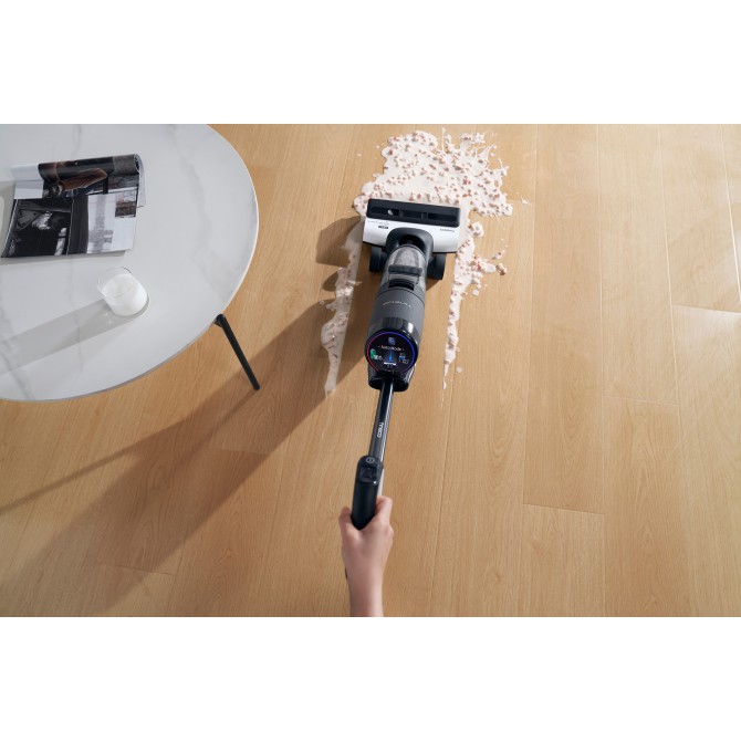 TINECO FLOOR ONE S7 Premium belaidis grindų plovimo prietaisas - Automatiškai aptinka netvarką ir atitinkamai koreguoja siurbimo galią, ritininio šepečio greitį ir vandens suvartojimą.