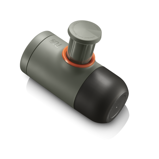 WACACO MINIPRESSO GRAY OLIVE nešiojamas espresso aparatas maltai kavai GR2, pilka alyvuogių