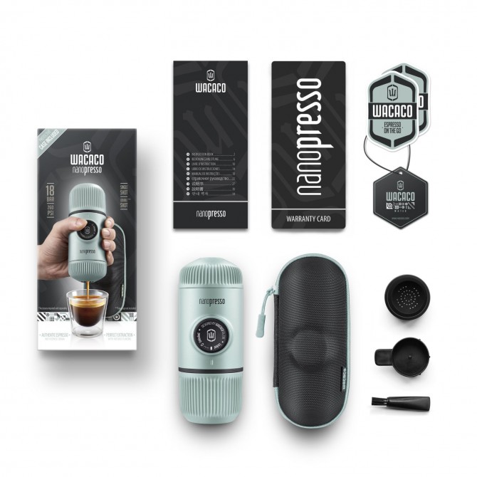 Wacaco nanopresso rankinis maltos kavos aparatas, nešiojamas kavos aparatas, skirtas aktyviam gyvenimo būdui, lengvas ir patogus kavos aparatas, skirtas bet kokioms išvykoms
