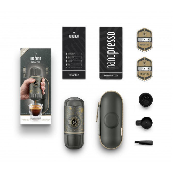 WACACO NANOPRESSO rankinis maltos kavos aparatas su priedais