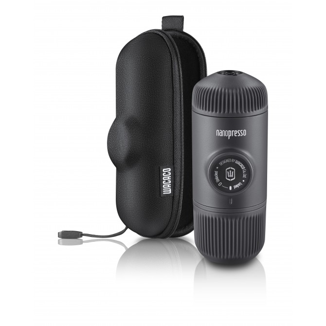 WACACO NANOPRESSO GREY rankinis maltos kavos aparatas su dėklu, pilka