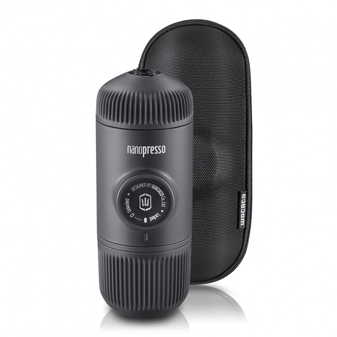 WACACO NANOPRESSO GREY rankinis maltos kavos aparatas su dėklu, pilka