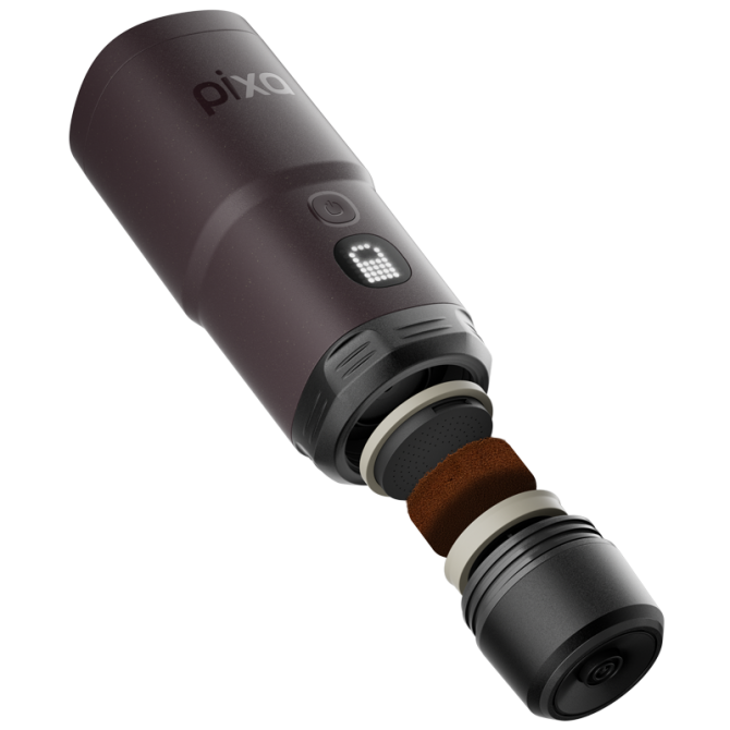 WACACO PIXAPRESSO nešiojamas kavos aparatas, tamsi burgundiška