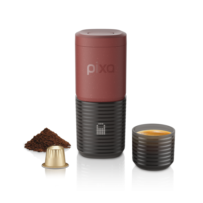 WACACO PIXAPRESSO nešiojamas kavos aparatas, toskanos raudona