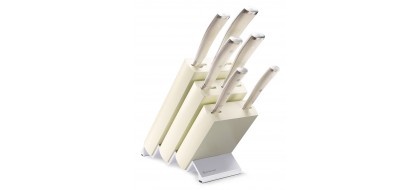 WUSTHOF Classic Ikon Creme peilių rinkinys su magnetiniu bloku, 6 vnt.