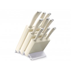 WUSTHOF Classic Ikon Creme peilių rinkinys su magnetiniu bloku, 9 vnt.